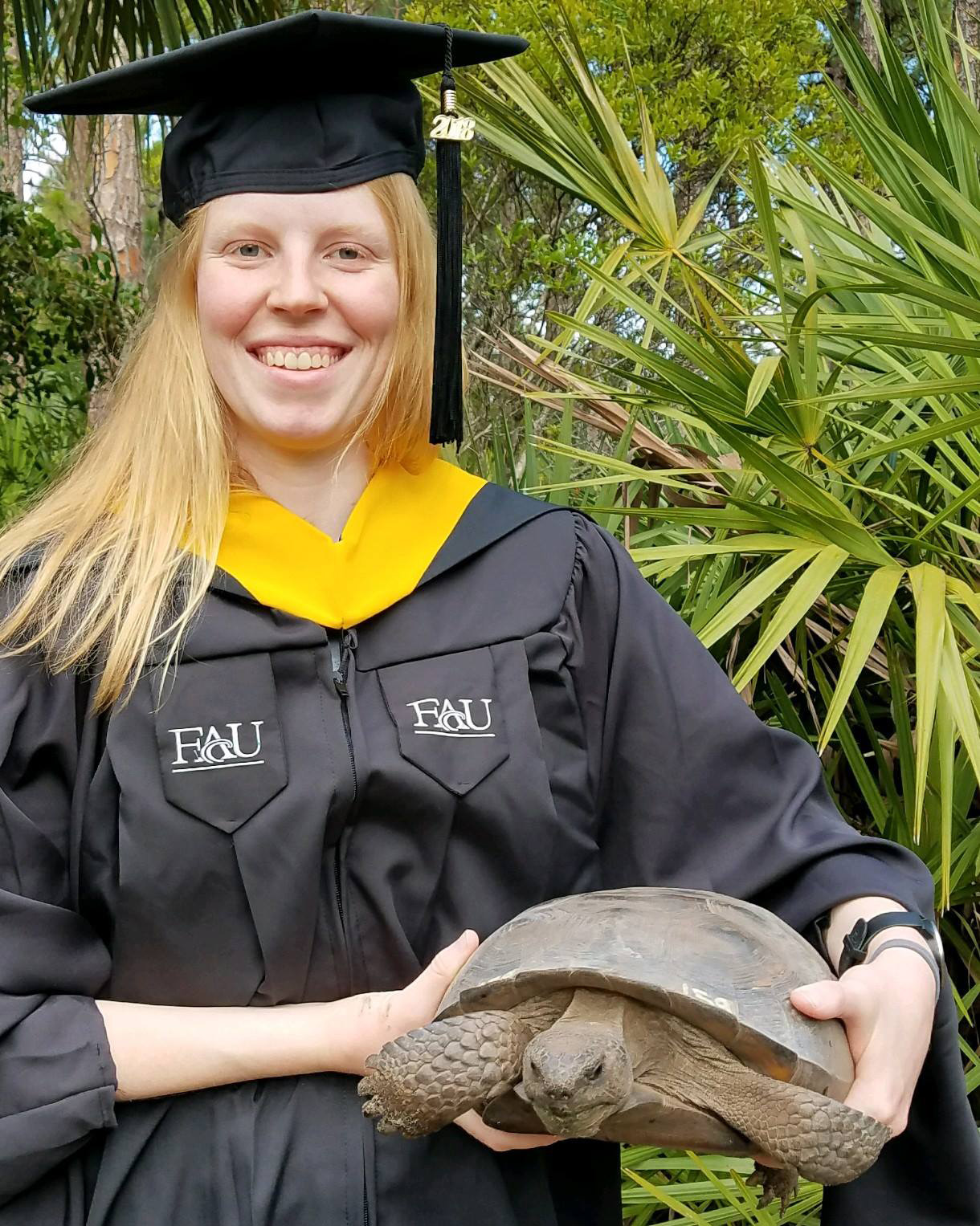 Carolyn Hanish with Gertrude